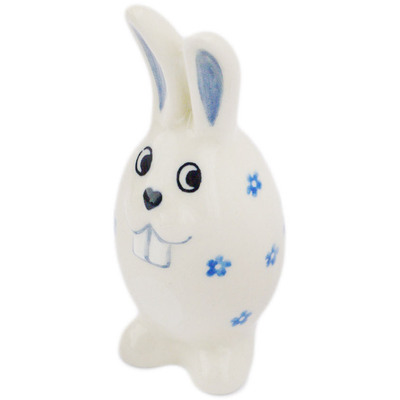Polish Pottery Salt Shaker 4&quot; Blue Spring