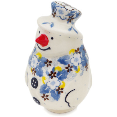 Polish Pottery Salt Shaker 4&quot; Pansy Parade UNIKAT