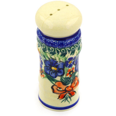 Polish Pottery Salt Shaker 4&quot; Spring Garden UNIKAT