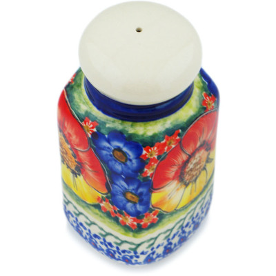 Polish Pottery Salt Shaker 5&quot; Mystical Garden UNIKAT