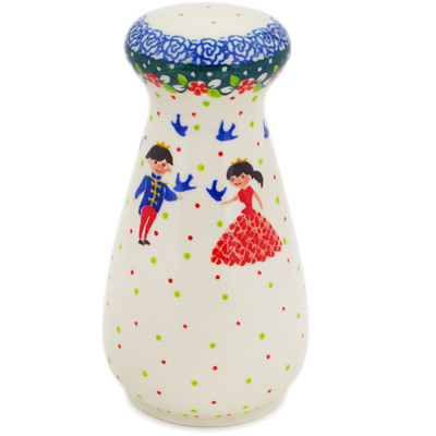 Polish Pottery Salt Shaker 6&quot; Bird Prince And Princess UNIKAT