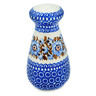 Polish Pottery Salt Shaker 6&quot; Brown And Blue Beauty UNIKAT