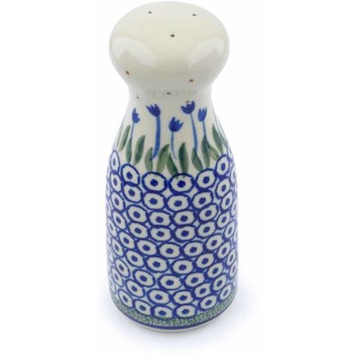 Polish Pottery Salt Shaker 6&quot; Water Tulip