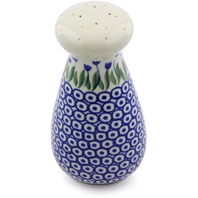 Polish Pottery Salt Shaker 6&quot; Water Tulip