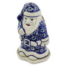 Polish Pottery Santa Candle Holder 6&quot; Full Blossom