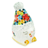 Faience Santa Candle Holder 6&quot; Little Flower Patch