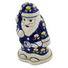 Polish Pottery Santa Candle Holder 6&quot; Waterlily