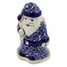 Polish Pottery Santa Candle Holder 6&quot; Wave Of Flowers