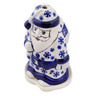 Polish Pottery Santa Candle Holder 6&quot; Winter Butterfly