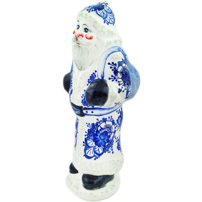 faience Santa Claus Figurine 15&quot; Black