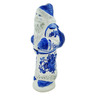 faience Santa Claus Figurine 15&quot; Retro Cobalt