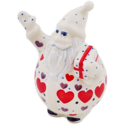 Polish Pottery Santa Claus Figurine 4&quot; Love All Around