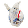 Polish Pottery Santa Claus Figurine 4&quot; Pansy Parade UNIKAT