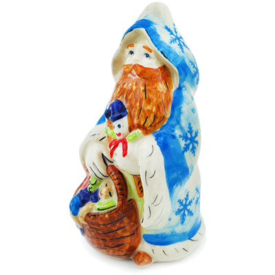Polish Pottery Santa Claus Figurine 4&quot; Rainbow Daylily