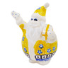 Polish Pottery Santa Claus Figurine 4&quot; Sunburst Daisies