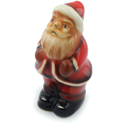Polish Pottery Santa Claus Figurine 6&quot; Red