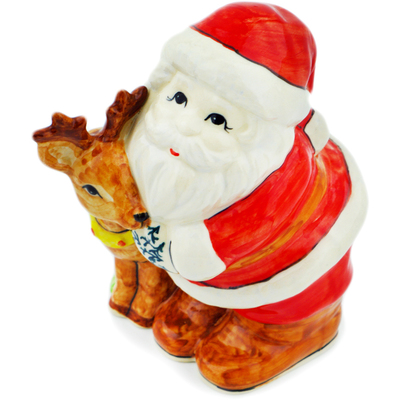 Polish Pottery Santa Claus Figurine 6&quot; Red