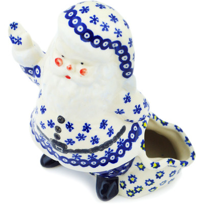 Polish Pottery Santa Claus Figurine 7&quot; Late Frost