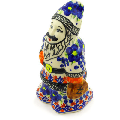 Polish Pottery Santa Claus Figurine 7&quot; Passion Poppy