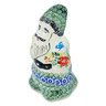 Polish Pottery Santa Claus Figurine 7&quot; Ring Of Meadow Flowers