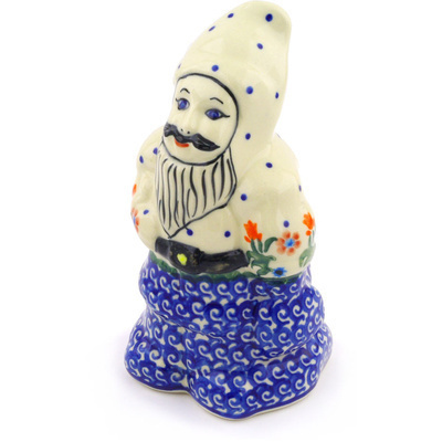 Polish Pottery Santa Claus Figurine 7&quot; Spring Flowers