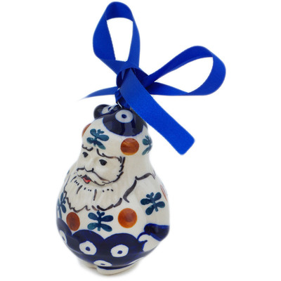 Polish Pottery Santa Claus Ornament 4&quot; Mosquito
