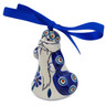 Polish Pottery Santa Claus Ornament 4&quot; Peacock