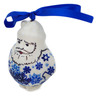 Polish Pottery Santa Claus Ornament 4" Snowdrift
