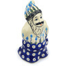Polish Pottery Santa Clause Figurine 7&quot; Peacock Tulip Garden