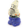 Polish Pottery Santa Clause Figurine 7&quot; Spring Flowers