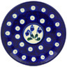 Polish Pottery Saucer 4&quot; Bleeding Heart Peacock