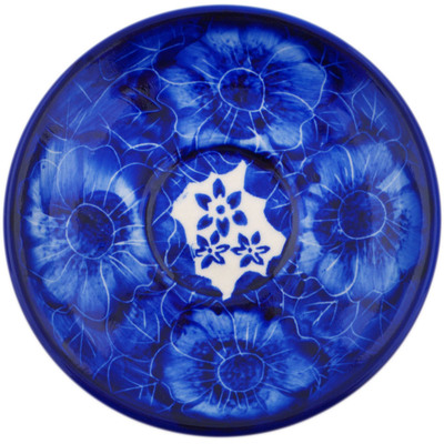 Polish Pottery Saucer 5&quot; Divine Cobalt UNIKAT