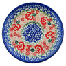 Polish Pottery Saucer 5&quot; Fluctuating Pansy&#039;s