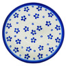 Polish Pottery Saucer 5&quot; Forget Me Not Swirls