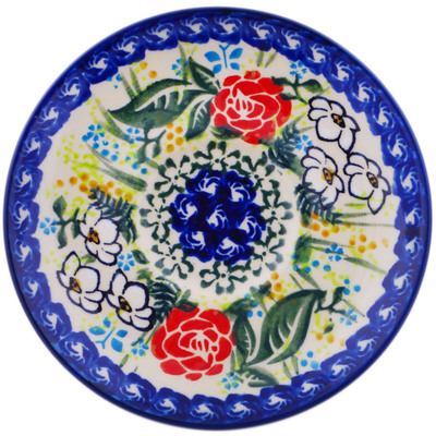 Polish Pottery Saucer 5&quot; Fresh Happiness UNIKAT