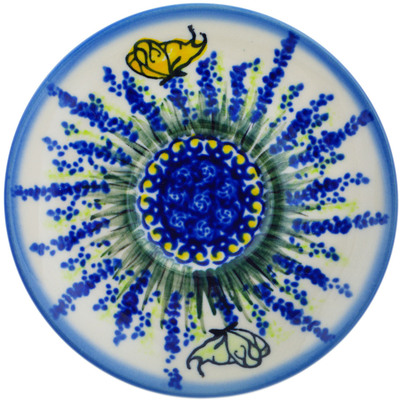 Polish Pottery Saucer 5&quot; Garden Whispers UNIKAT