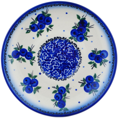 Polish Pottery Saucer 5&quot; Lovely Blueberries