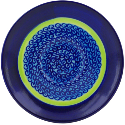 Polish Pottery Saucer 5&quot; Midnight Eclipse