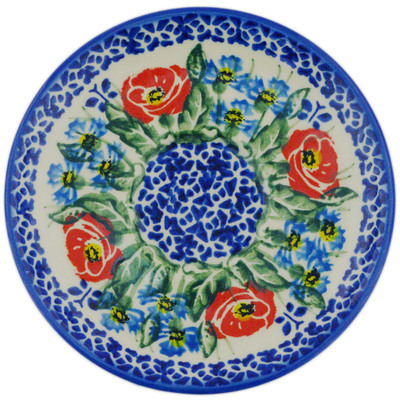 Polish Pottery Saucer 5&quot; Open Fields