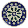 Polish Pottery Saucer 5&quot; Peacock