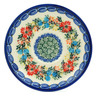 Polish Pottery Saucer 5&quot; Ring Of Flowers UNIKAT