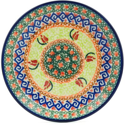 Polish Pottery Saucer 5&quot; Ring Of Roses