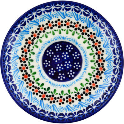 Polish Pottery Saucer 5&quot; Spring Country Trip