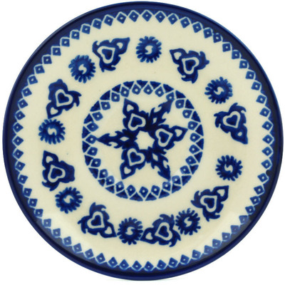 Polish Pottery Saucer 5&quot; Sword Of Hearts