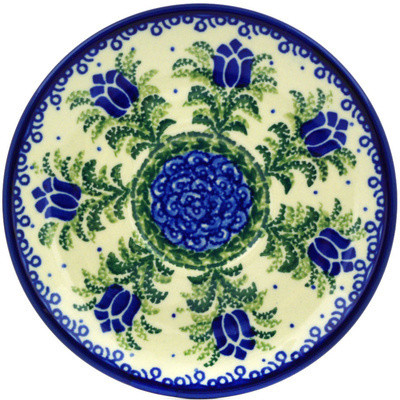 Polish Pottery Saucer 5&quot; Tulip Motif UNIKAT