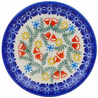 Polish Pottery Saucer 5&quot; Wreath Of Bealls