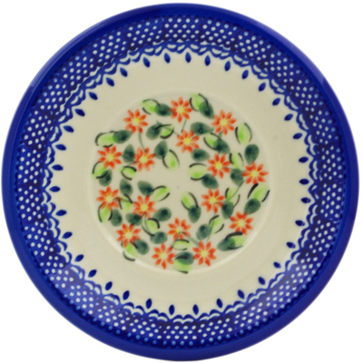 Polish Pottery Saucer 6&quot; Elegant Garland