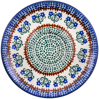 Polish Pottery Saucer 6&quot; Fanciful Daisy