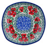 Polish Pottery Saucer 6&quot; Red Pansy