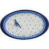 Polish Pottery Saucer 9&quot; Blue Grove